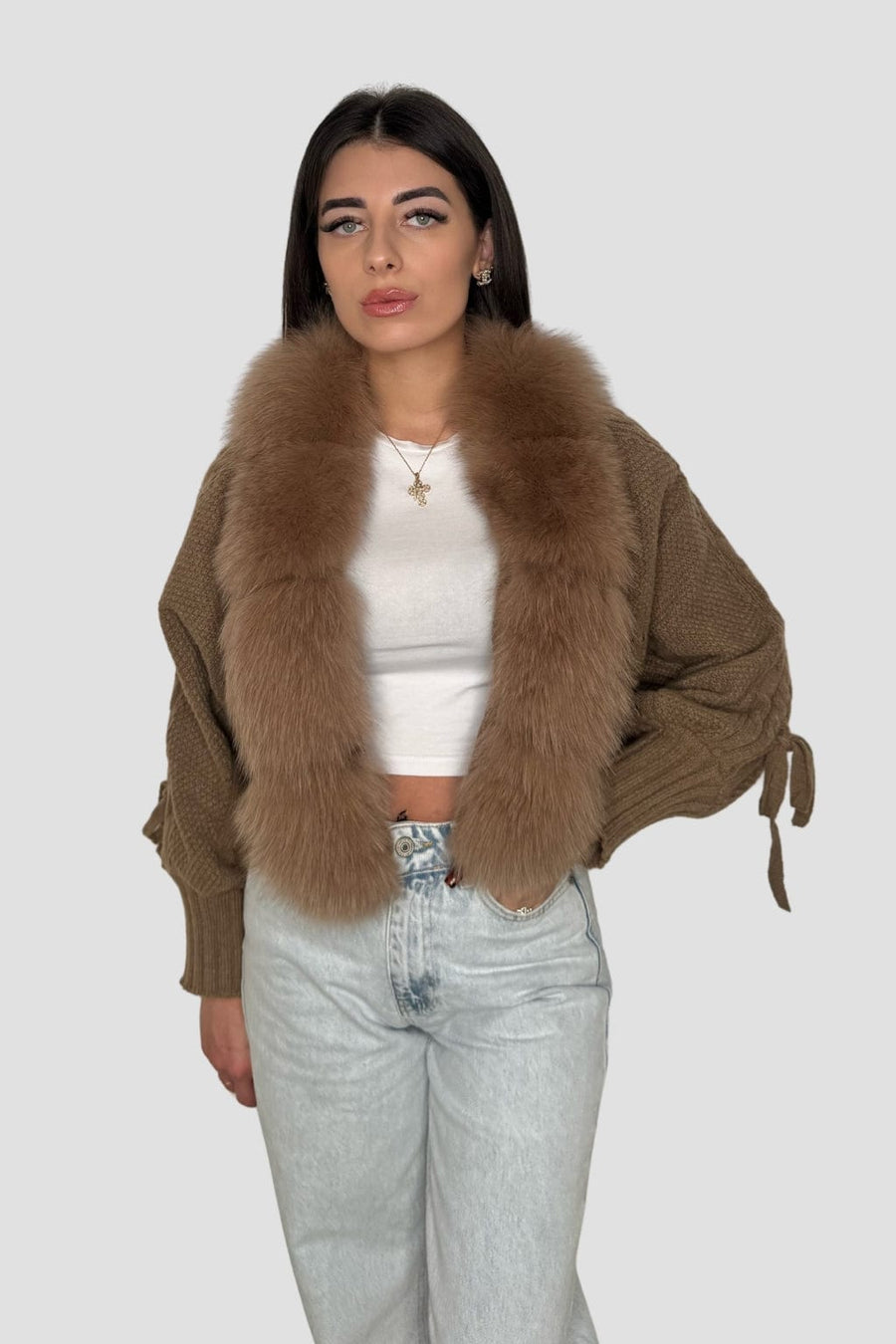 Gilet fourrure manche longue Héritage fourrure