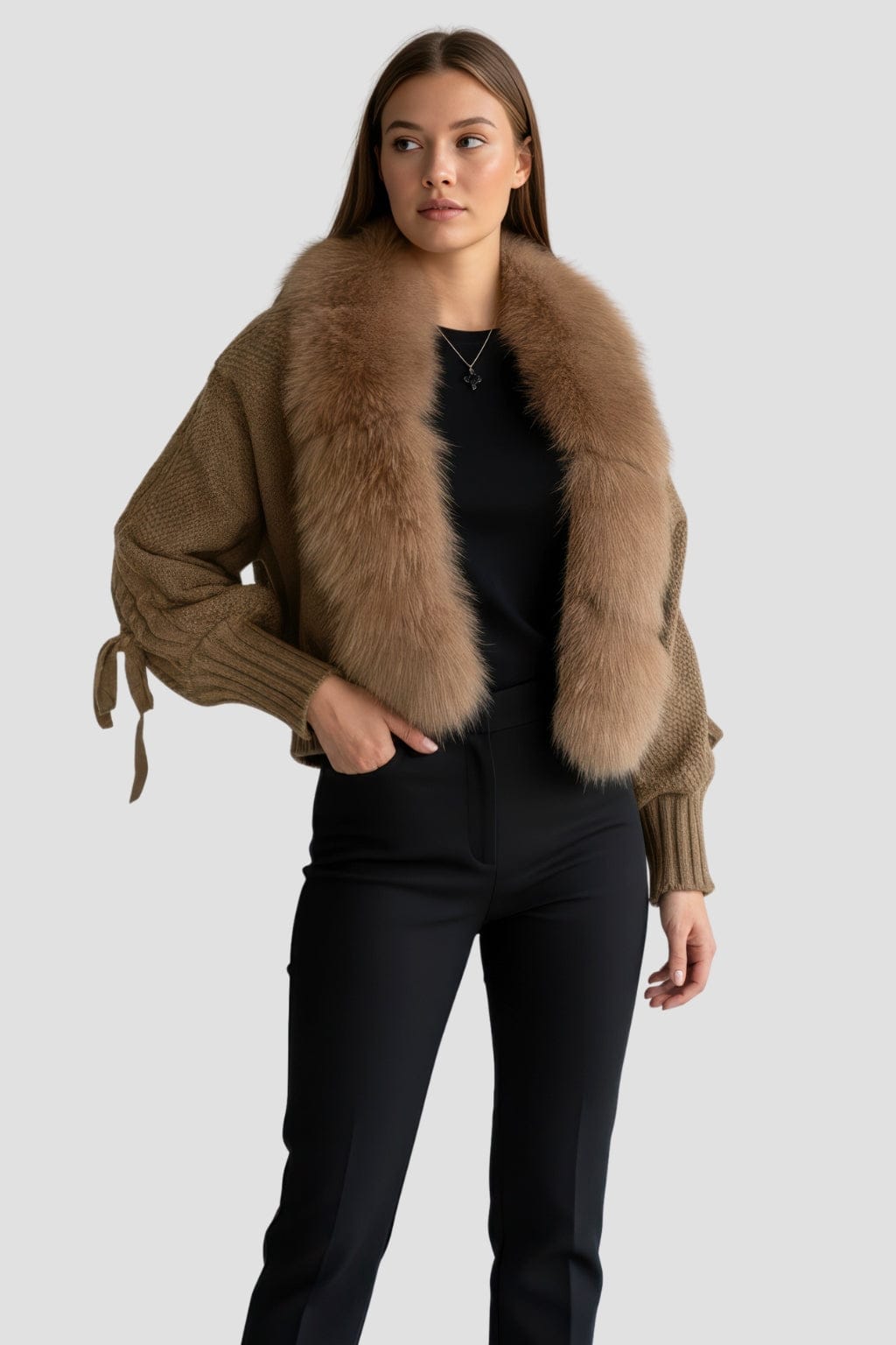 Gilet fourrure manche longue Héritage fourrure