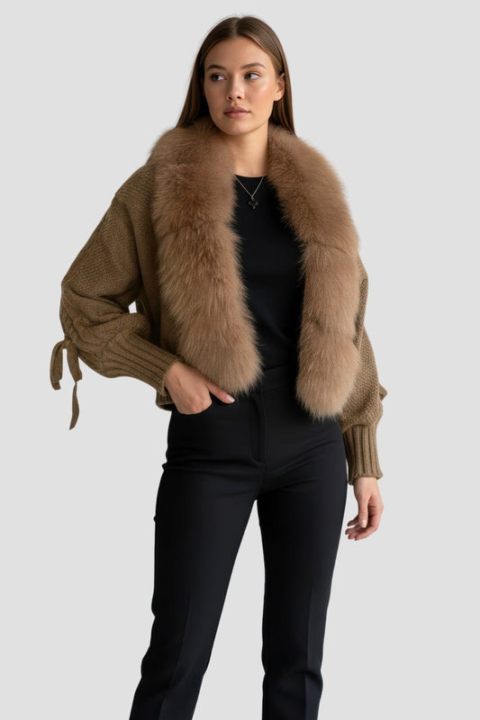 Gilet fourrure manche longue Héritage fourrure