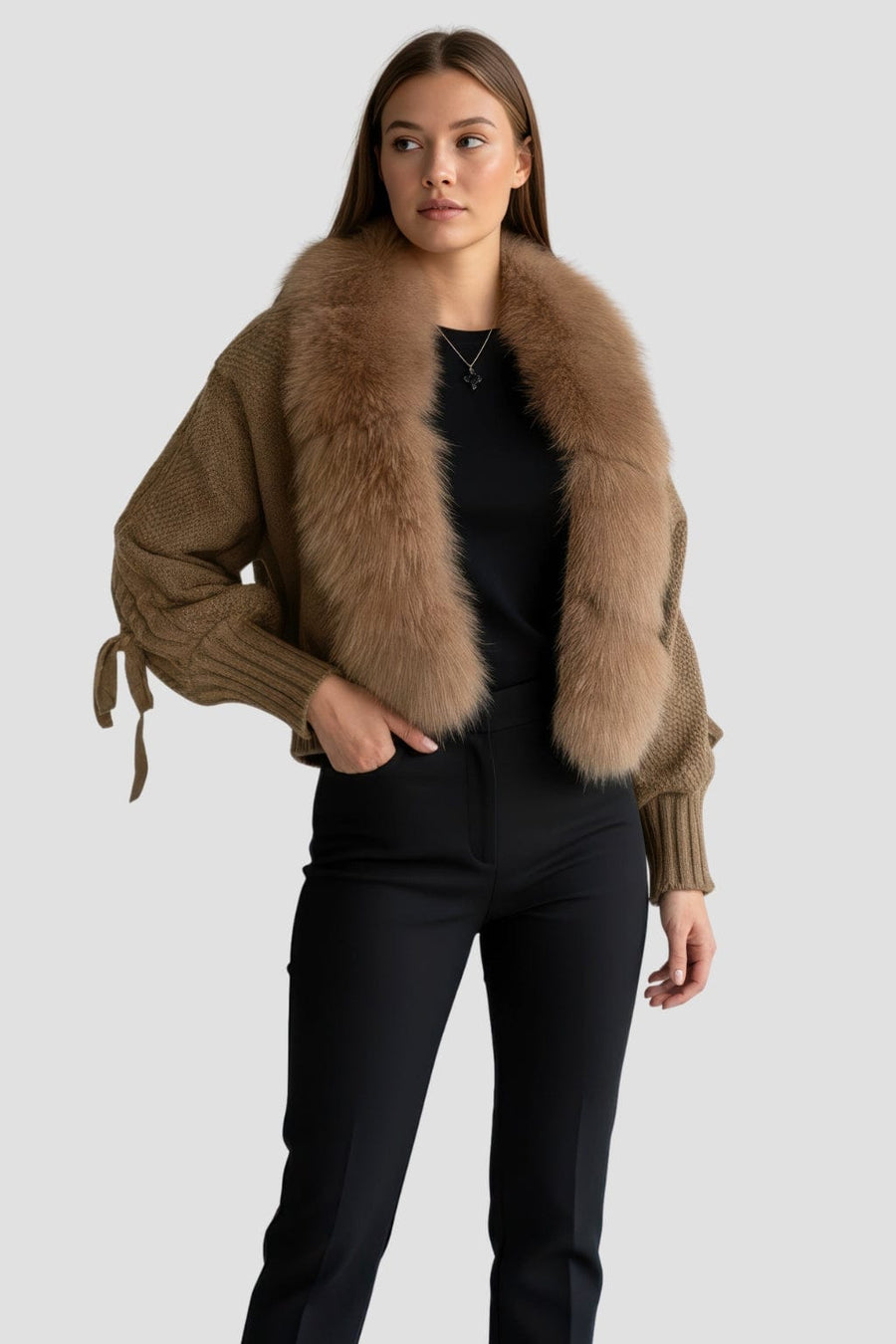 Gilet fourrure manche longue Héritage fourrure