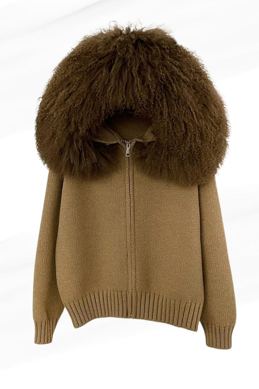 Gilet fourrure mouton marron Héritage fourrure