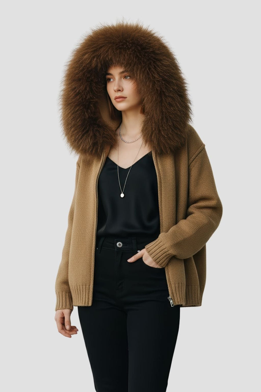 Gilet fourrure mouton marron Héritage fourrure