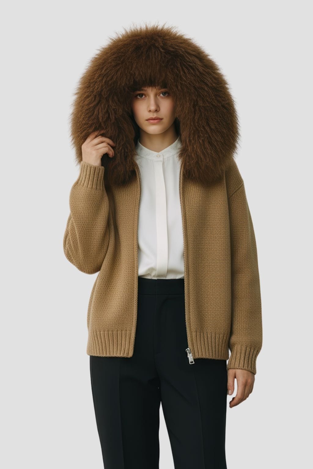 Gilet fourrure mouton marron Héritage fourrure