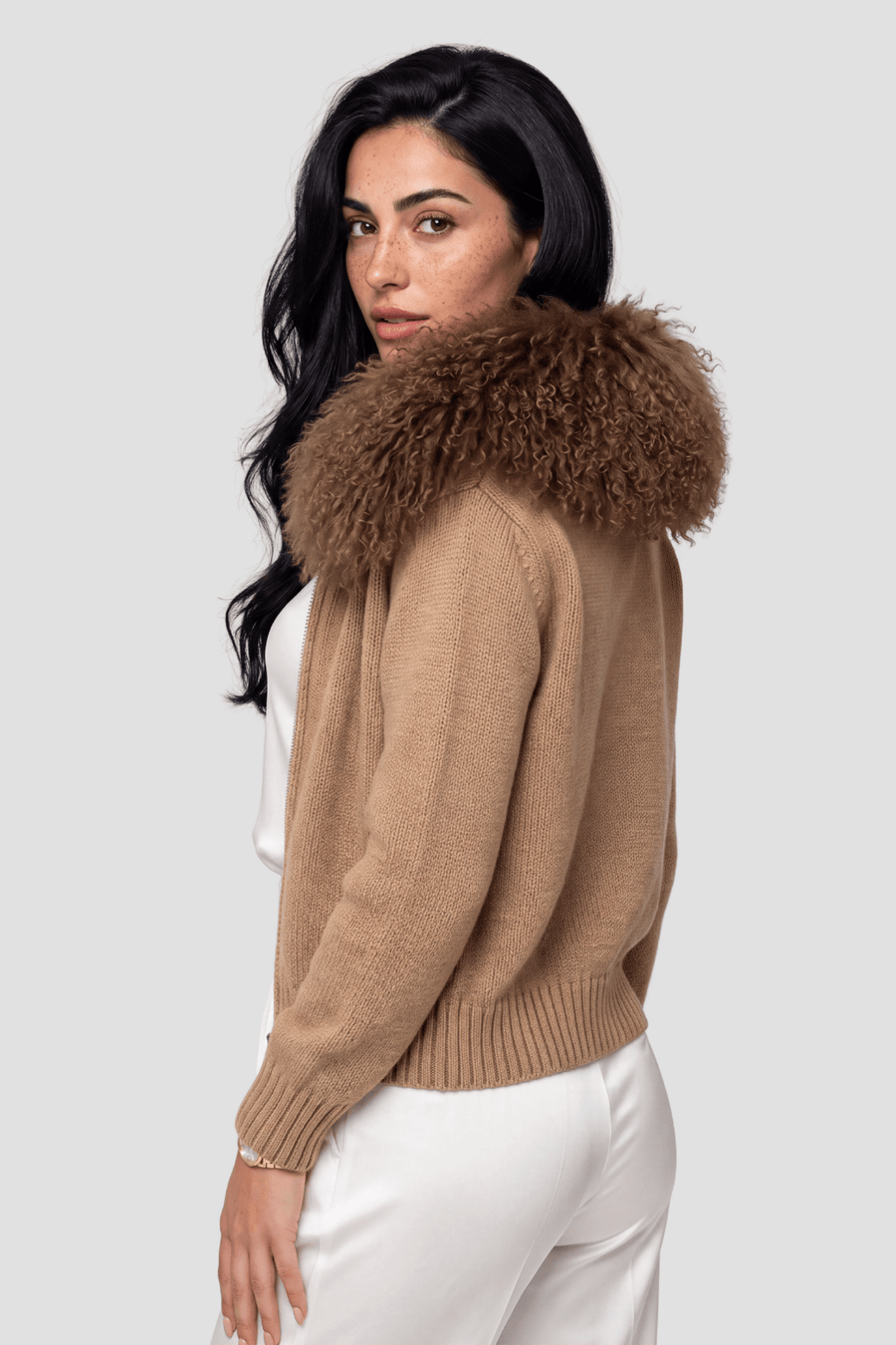Gilet fourrure mouton marron Héritage fourrure