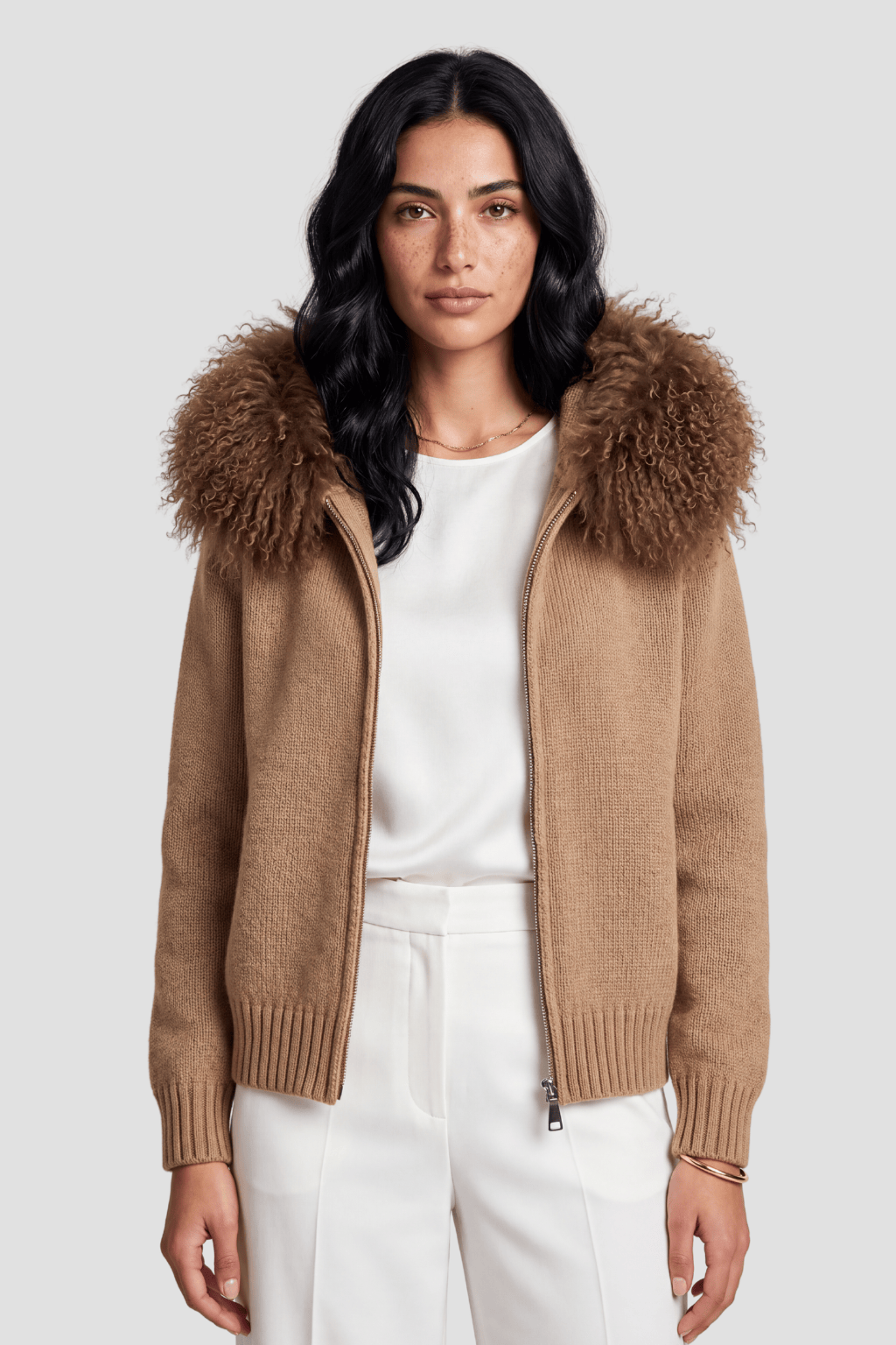 Gilet fourrure mouton marron Héritage fourrure