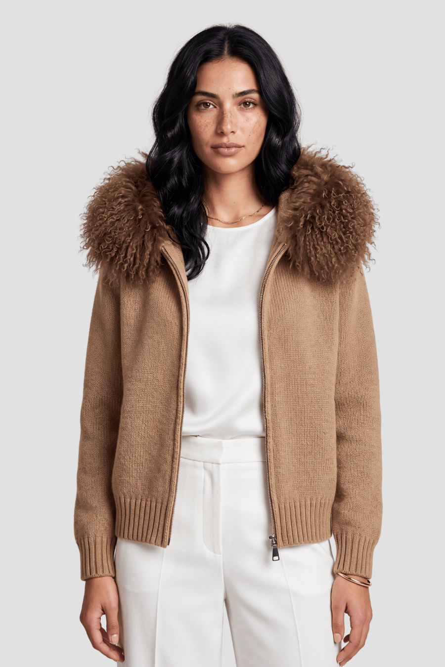 Gilet fourrure mouton marron Héritage fourrure