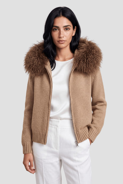 Gilet fourrure mouton marron Héritage fourrure