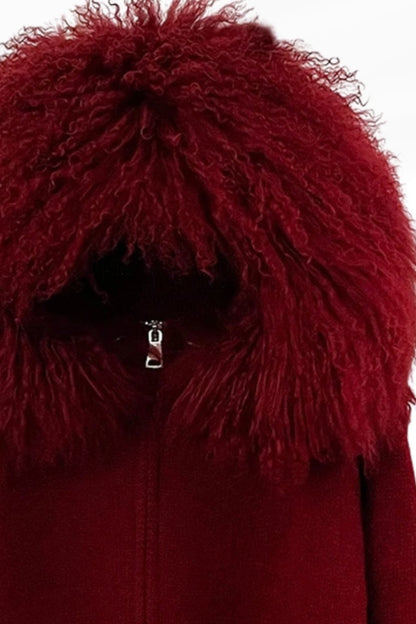 Gilet fourrure mouton rouge Héritage fourrure