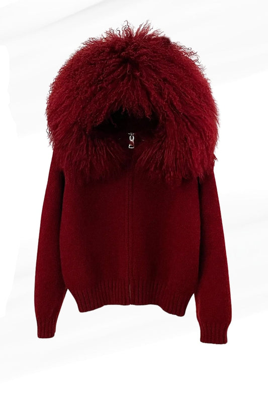 Gilet fourrure mouton rouge Héritage fourrure