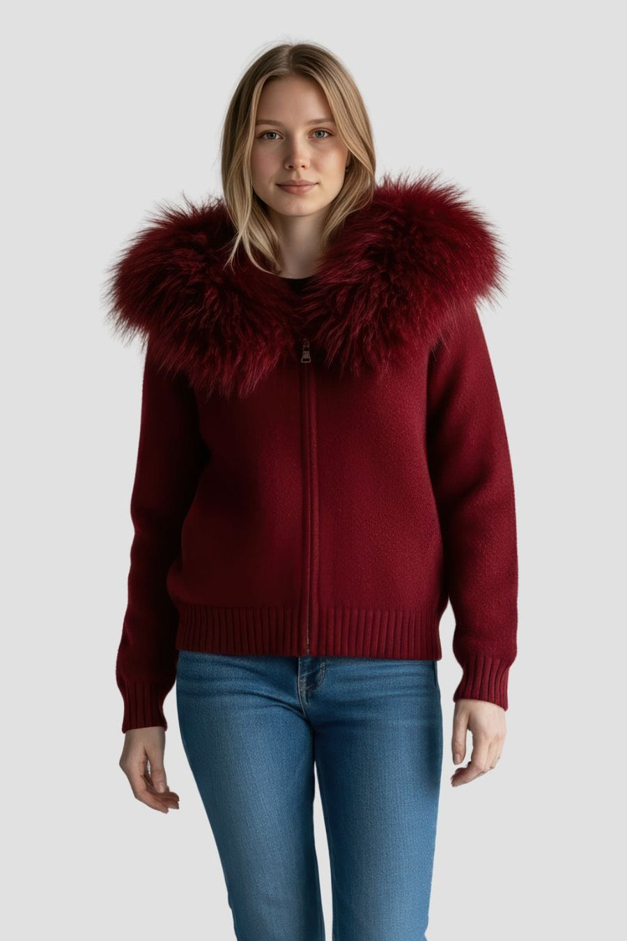 Gilet fourrure mouton rouge Héritage fourrure
