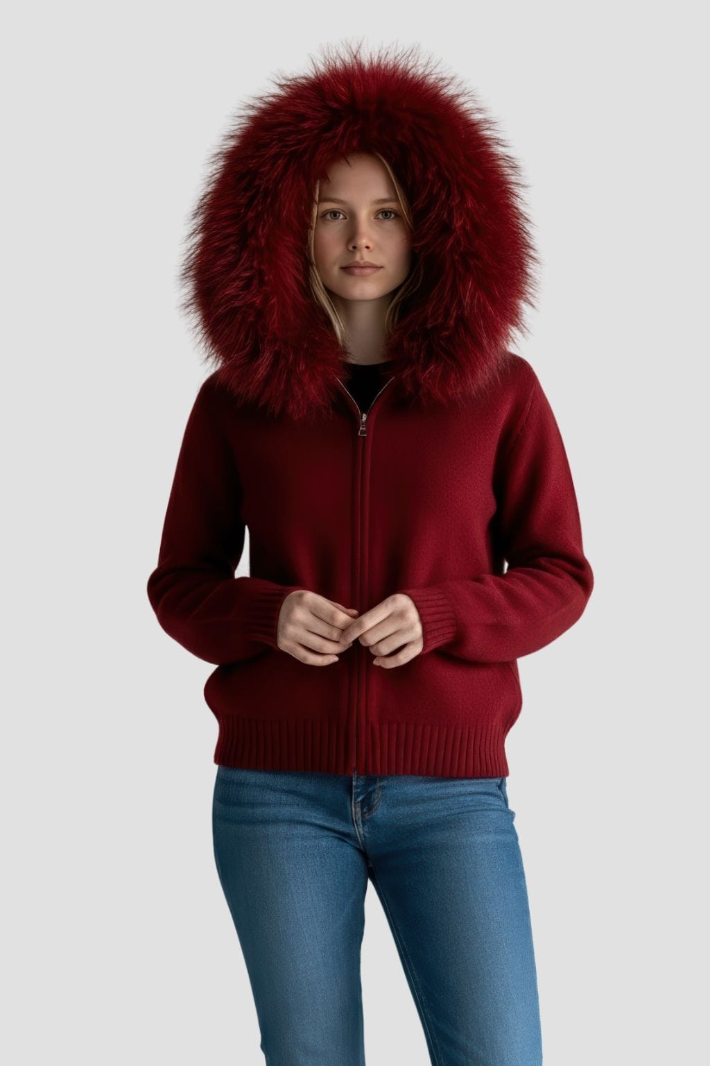 Gilet fourrure mouton rouge Héritage fourrure
