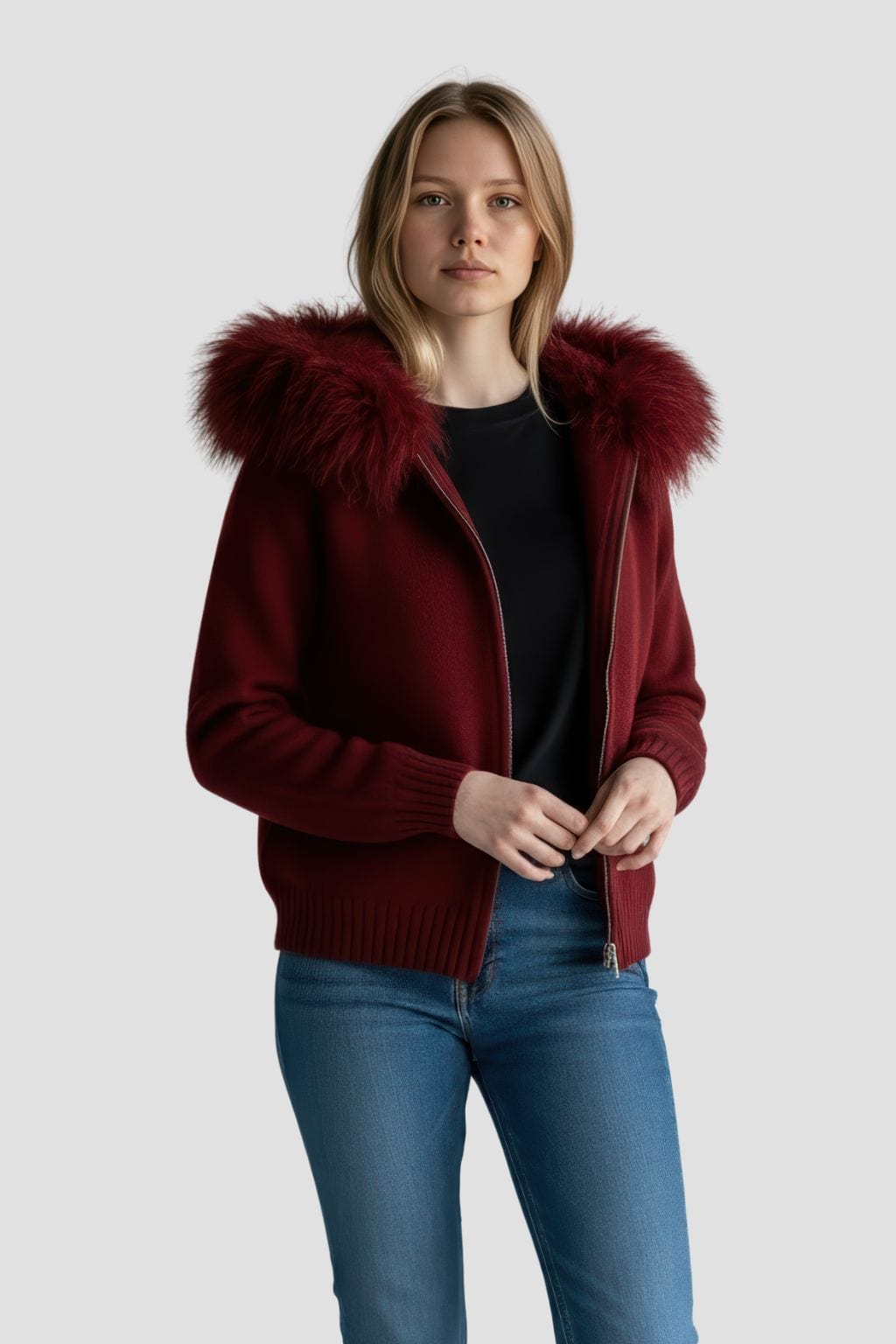 Gilet fourrure mouton rouge Héritage fourrure