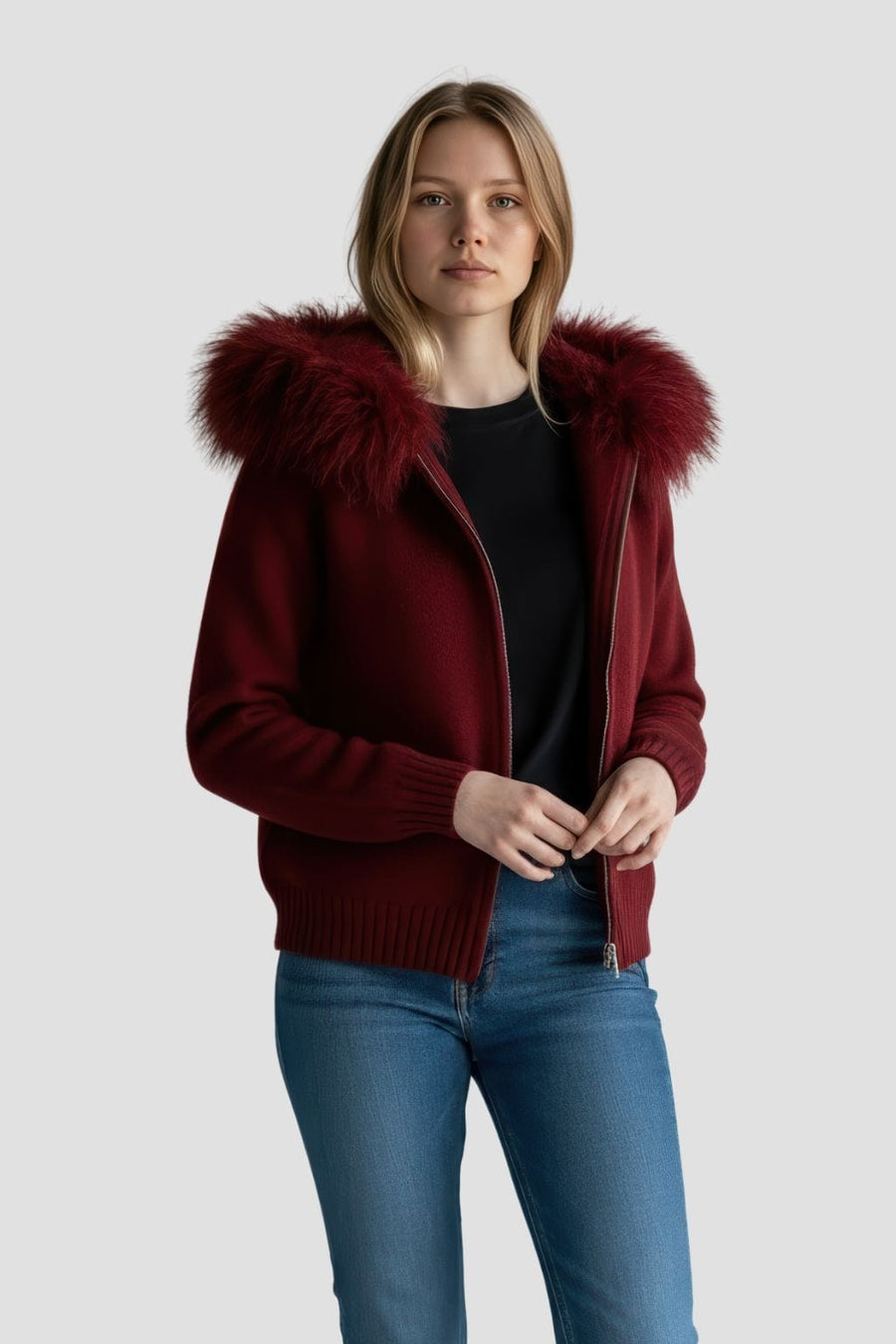 Gilet fourrure mouton rouge Héritage fourrure
