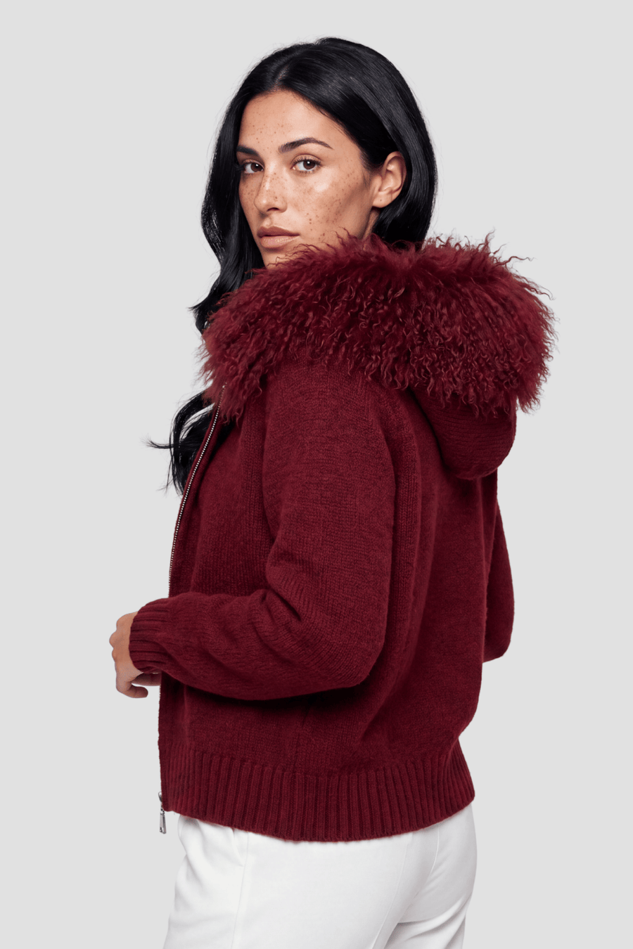 Gilet fourrure mouton rouge Héritage fourrure