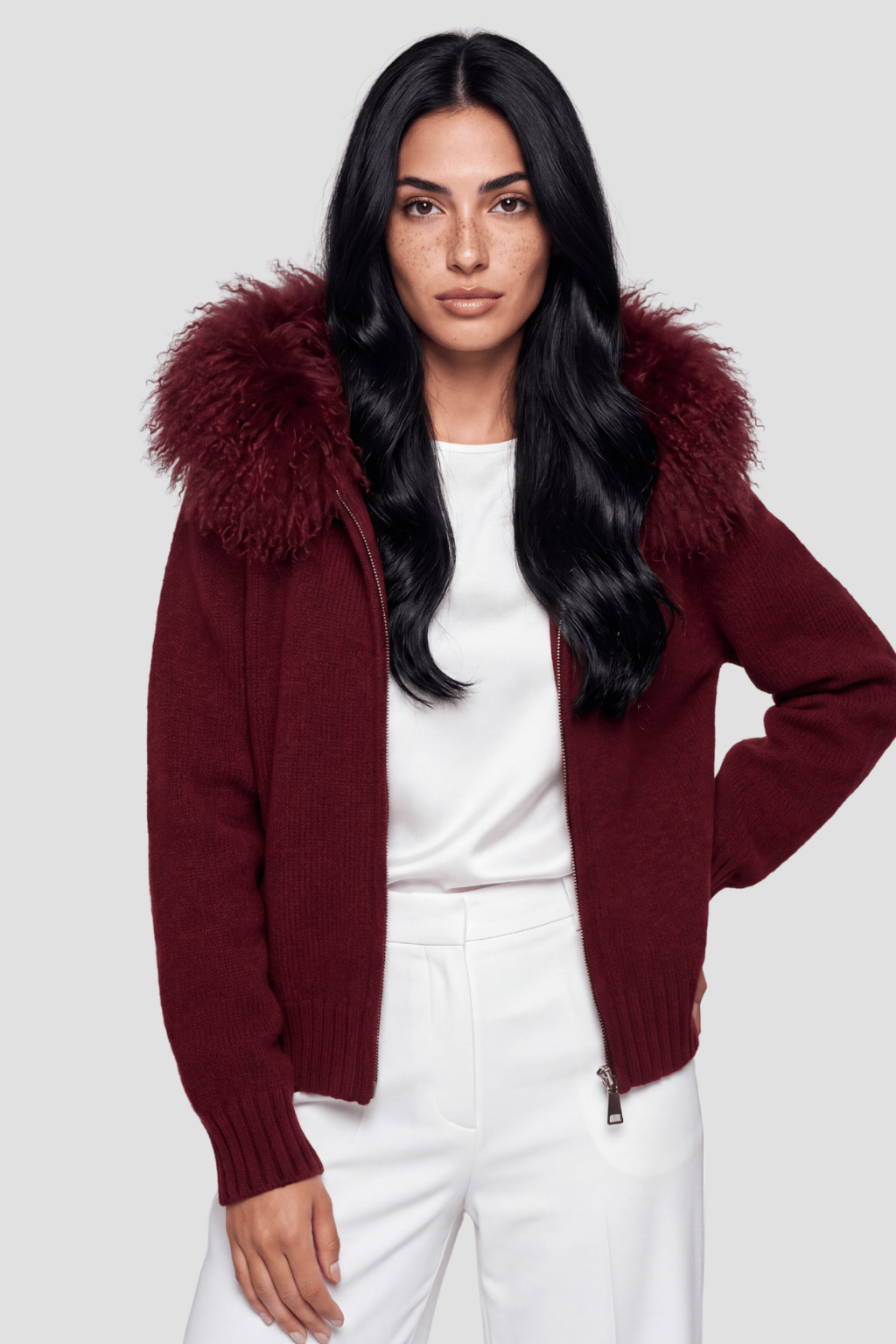 Gilet fourrure mouton rouge Héritage fourrure