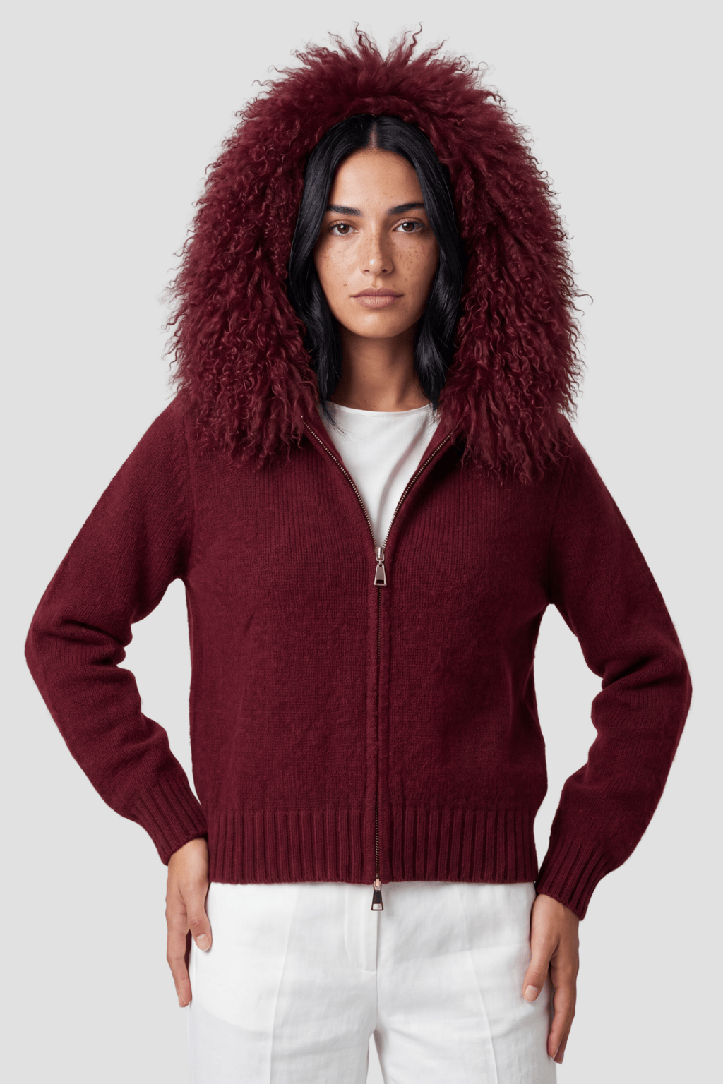 Gilet fourrure mouton rouge Héritage fourrure