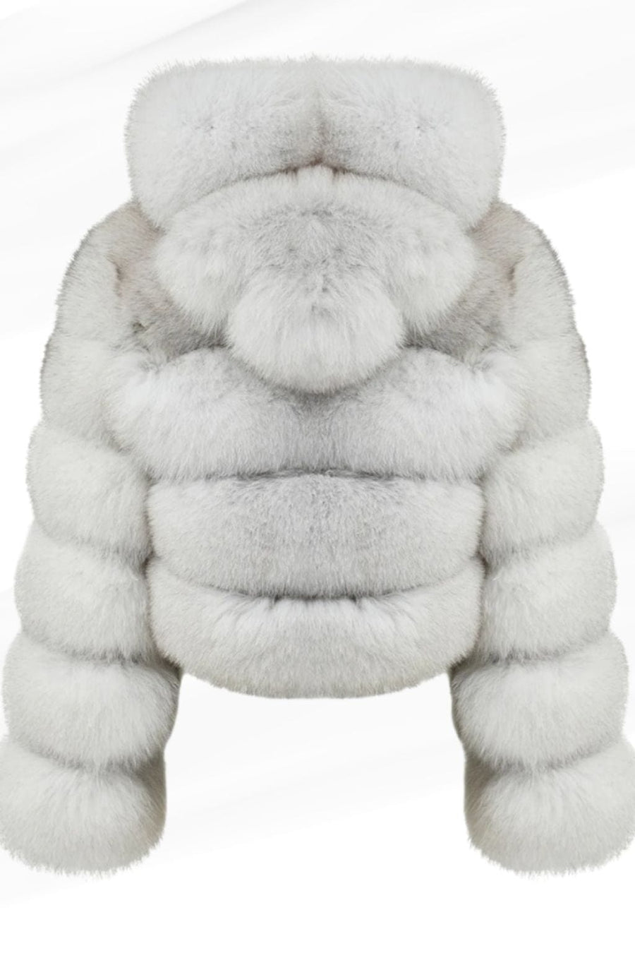 Manteau en fourrure femme capuche blanc Héritage fourrure