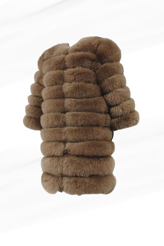 Manteau en fourrure femme long brun Héritage fourrure