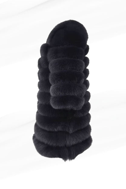 Manteau en fourrure femme long noir Héritage fourrure