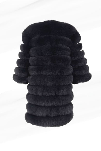 Manteau en fourrure femme long noir Héritage fourrure