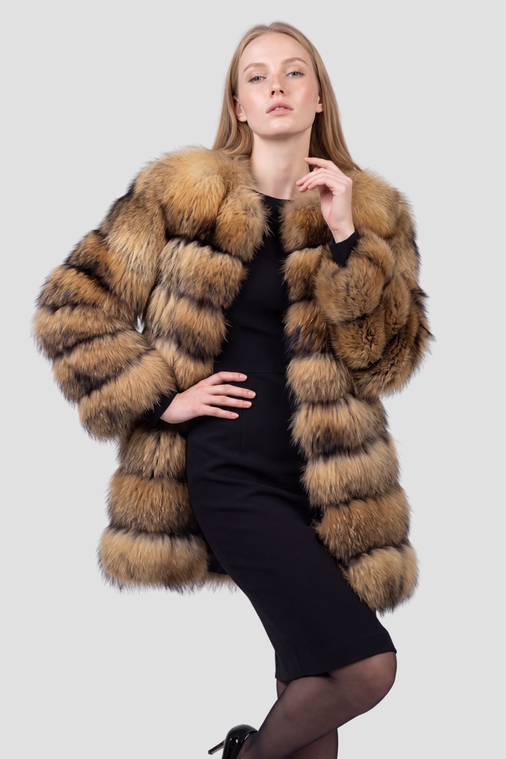 Manteau en fourrure femme mi long Héritage fourrure