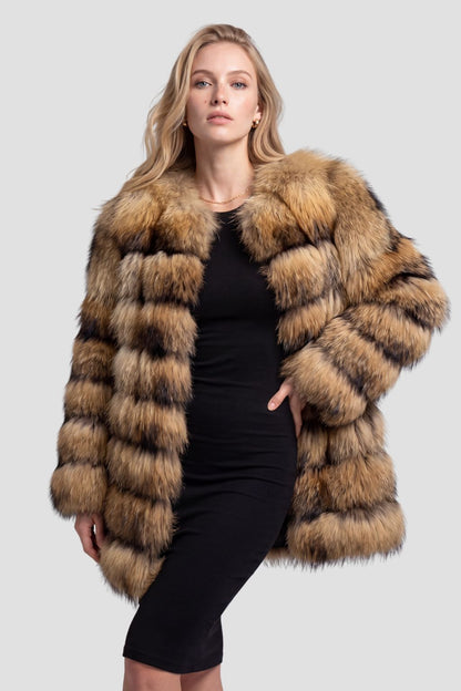 Manteau en fourrure femme mi long Héritage fourrure