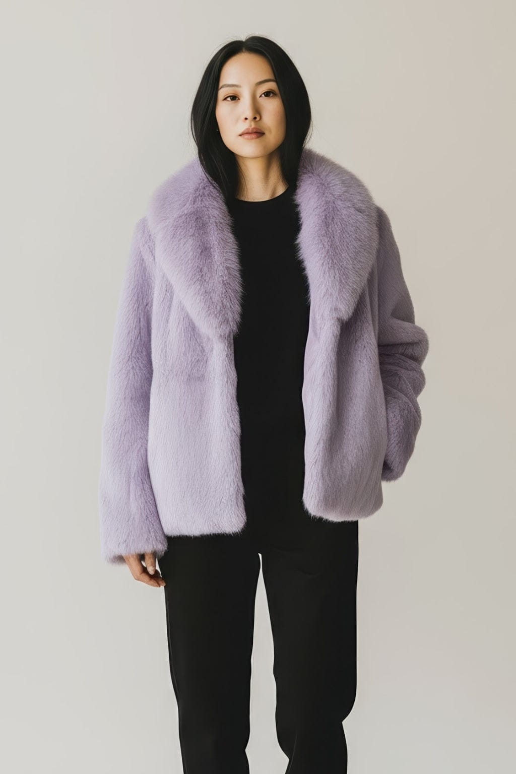 Manteau en fourrure femme violet Héritage fourrure