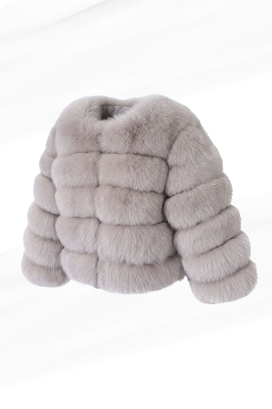 Manteau fourrure femme beige marron Héritage fourrure