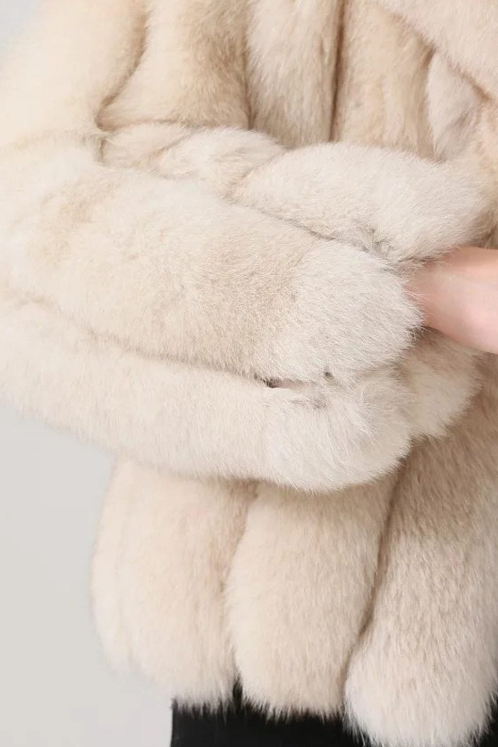 Manteau fourrure femme beige marron Héritage fourrure