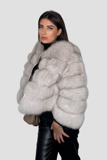 Manteau fourrure femme blanc Héritage fourrure
