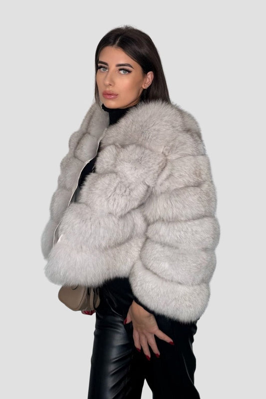 Manteau fourrure femme blanc Héritage fourrure