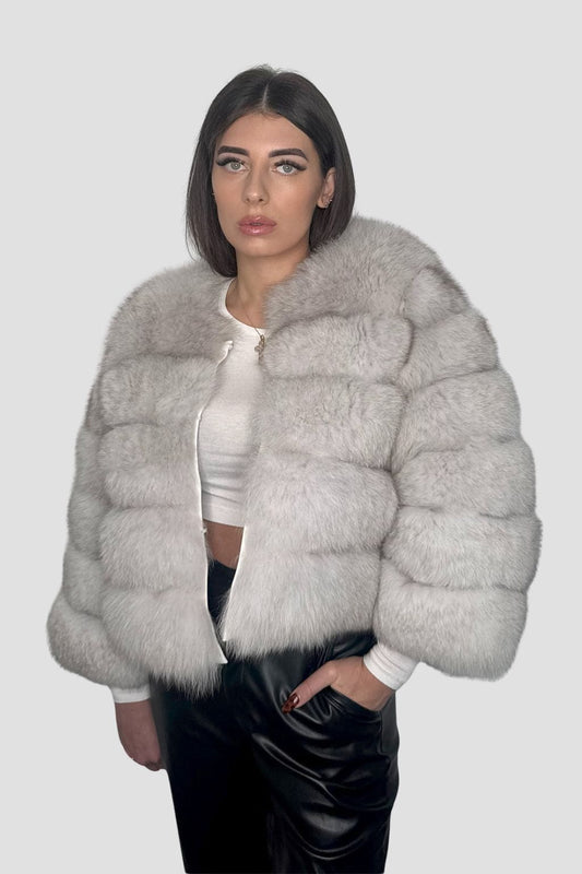 Manteau fourrure femme blanc Héritage fourrure