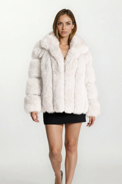 Manteau fourrure femme blanc Héritage fourrure