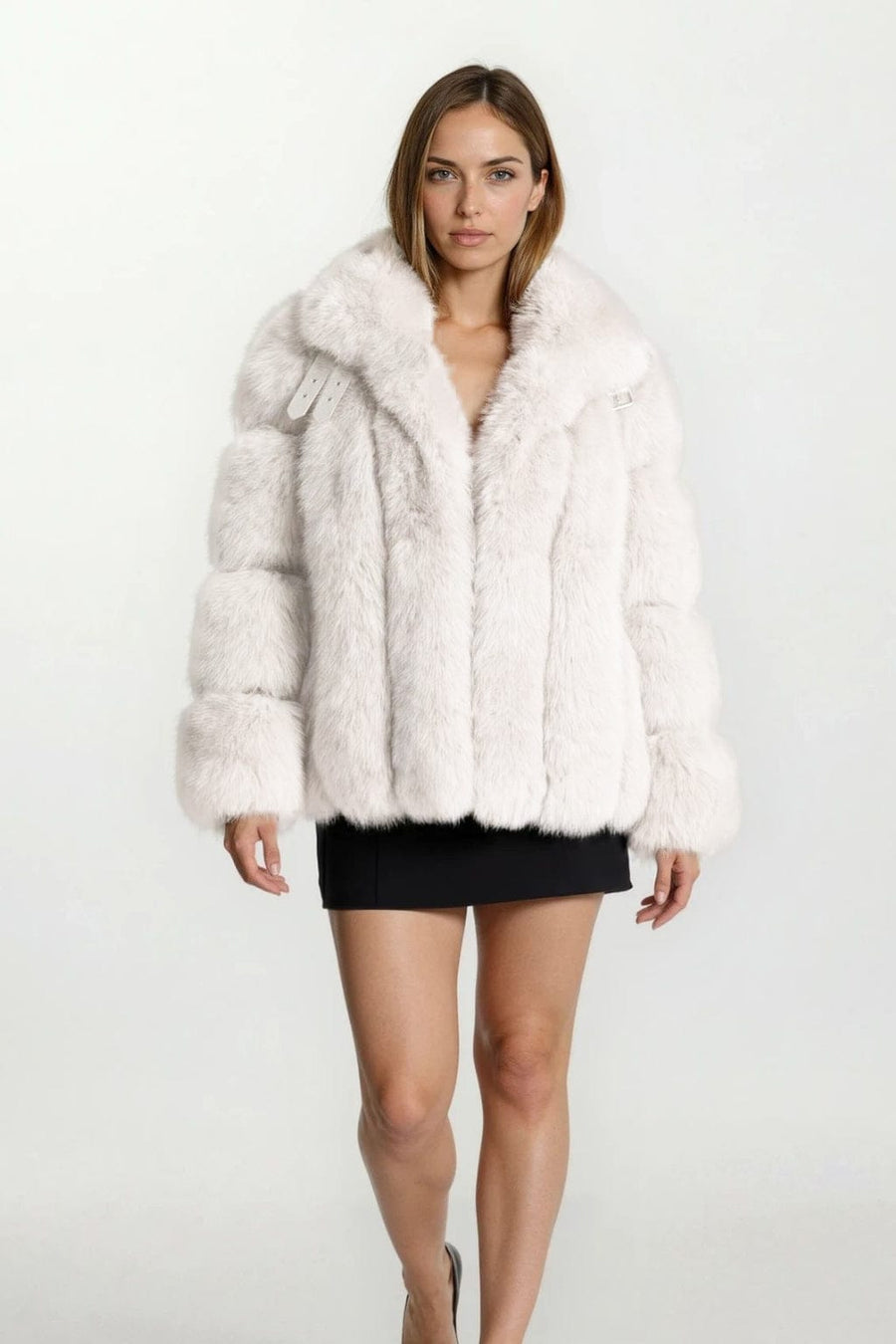 Manteau fourrure femme blanc Héritage fourrure