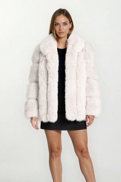 Manteau fourrure femme blanc Héritage fourrure