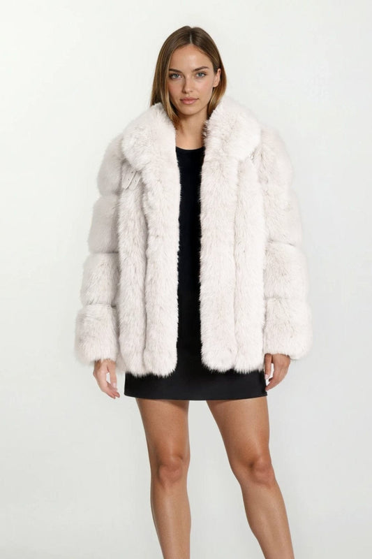 Manteau fourrure femme blanc Héritage fourrure