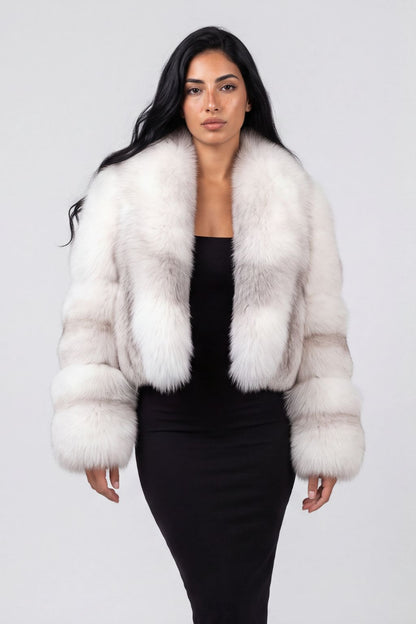 Manteau fourrure femme blanc Héritage fourrure