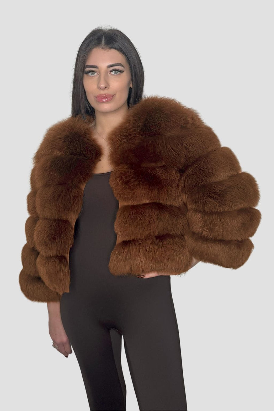 Manteau fourrure femme brun Héritage fourrure