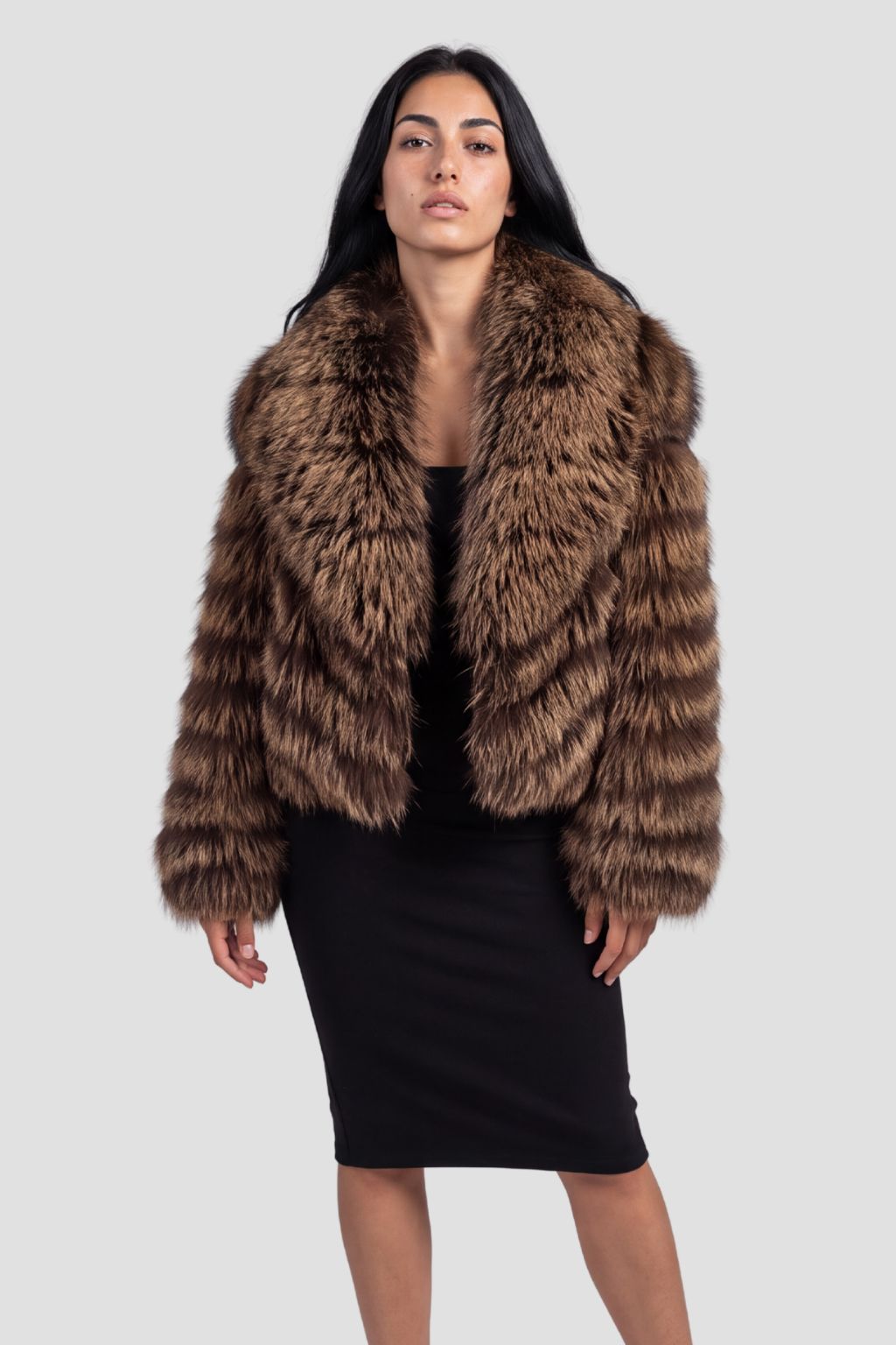 Manteau fourrure femme brun Héritage fourrure