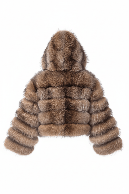 Manteau fourrure femme capuche Héritage fourrure