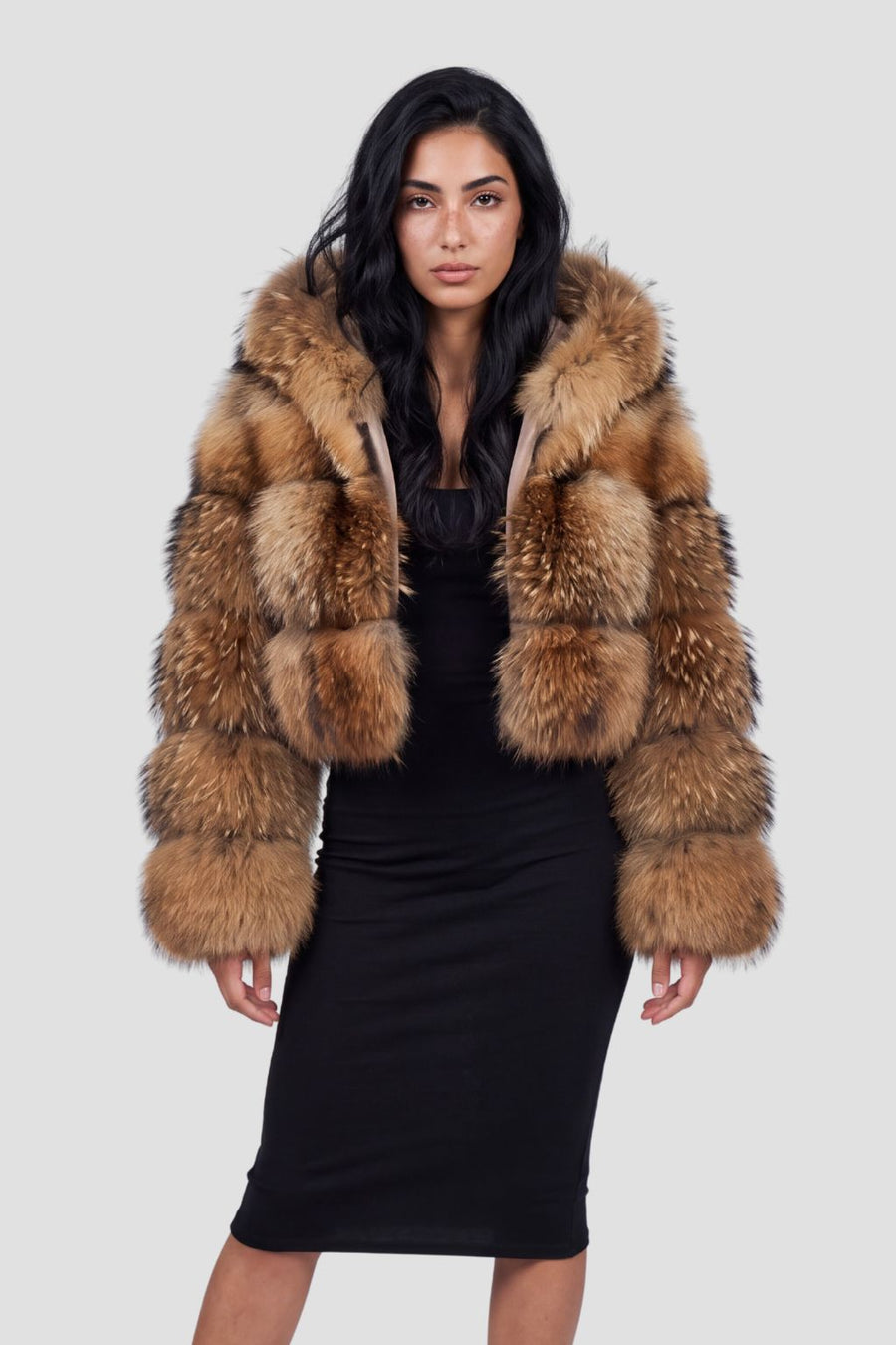 Manteau fourrure femme capuche Héritage fourrure