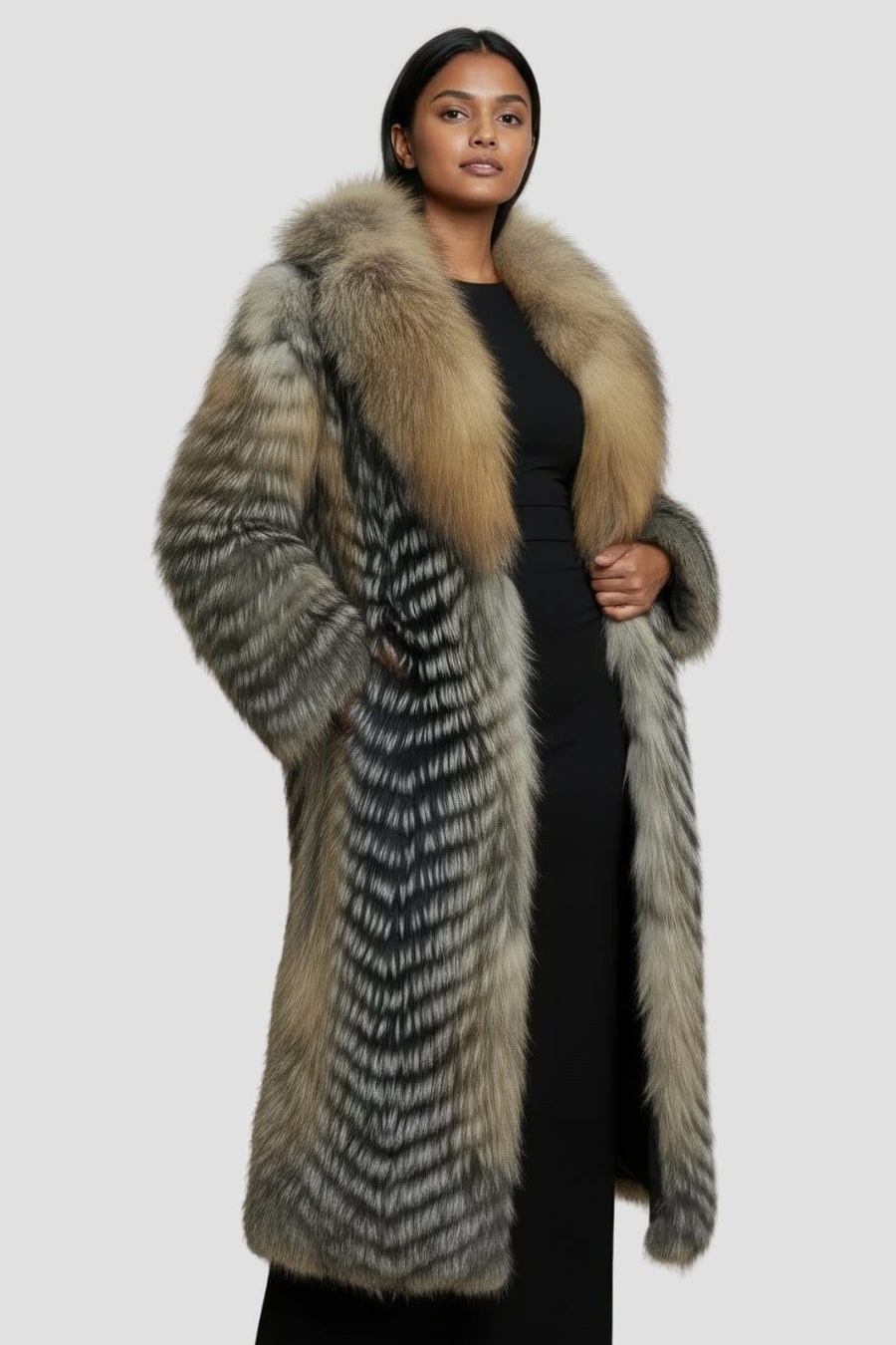 Manteau fourrure femme chaud Héritage fourrure