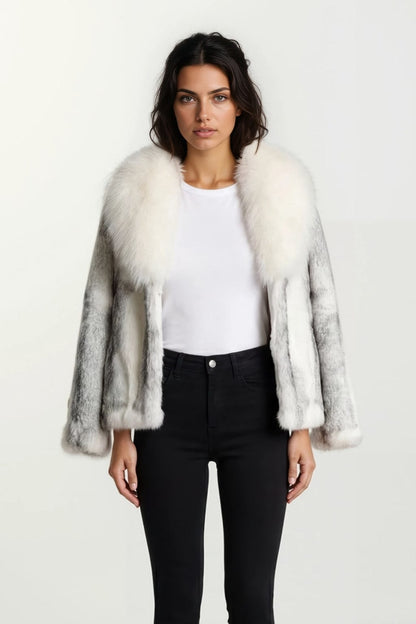 Manteau fourrure femme col épais Héritage fourrure