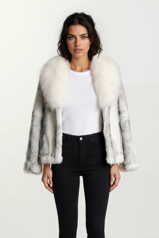 Manteau fourrure femme col épais Héritage fourrure