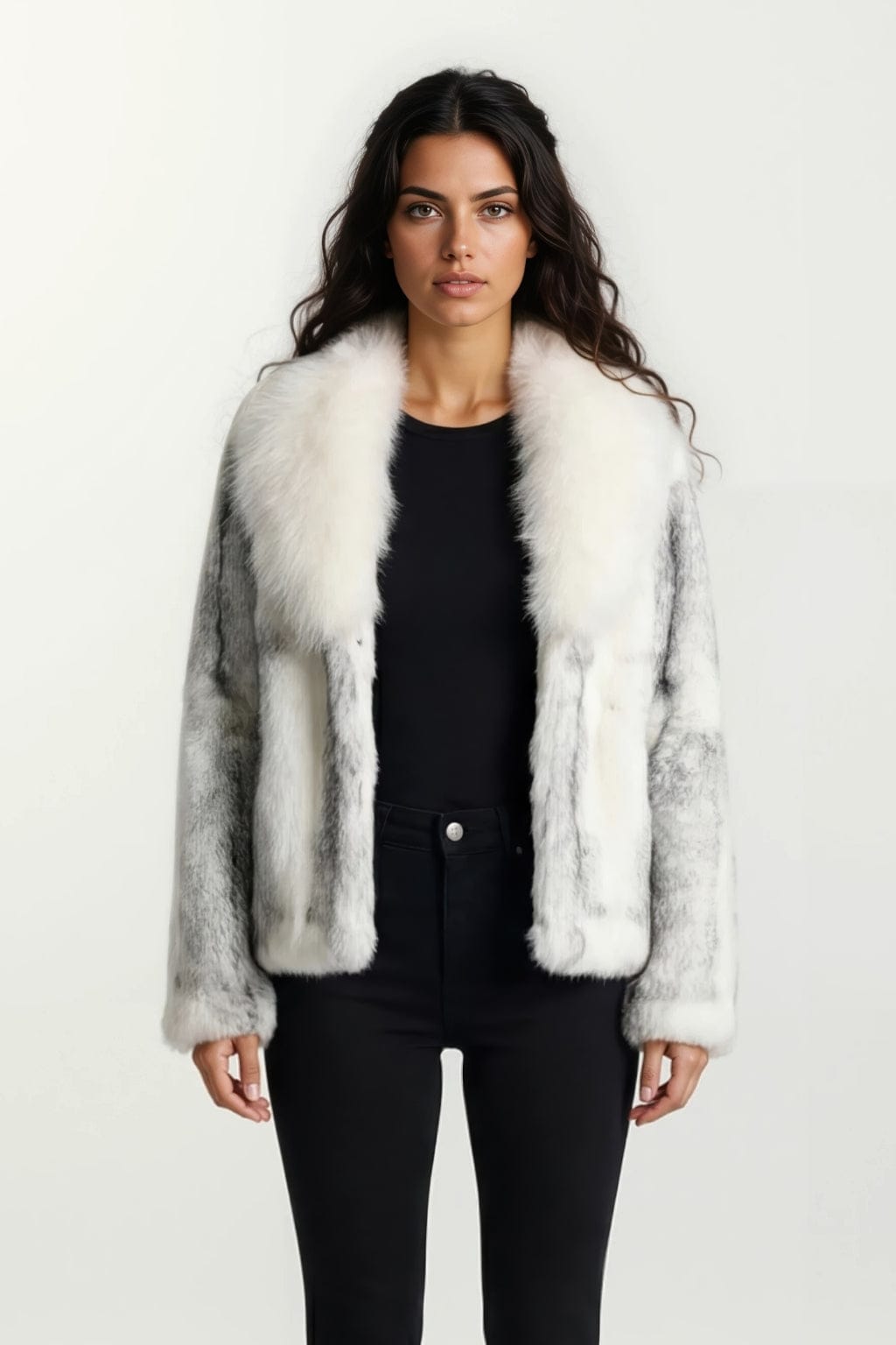 Manteau fourrure femme col épais Héritage fourrure