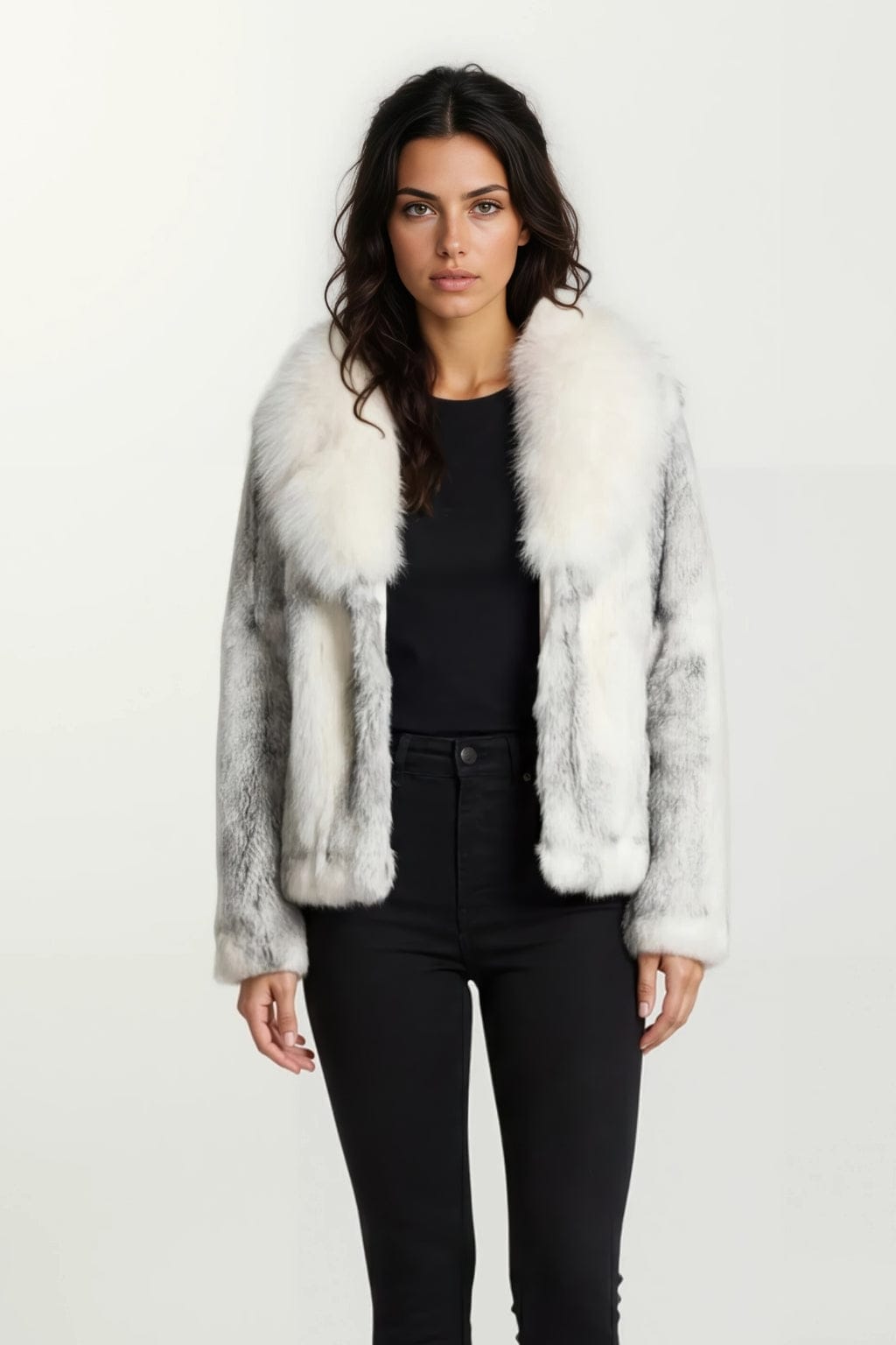 Manteau fourrure femme col épais Héritage fourrure