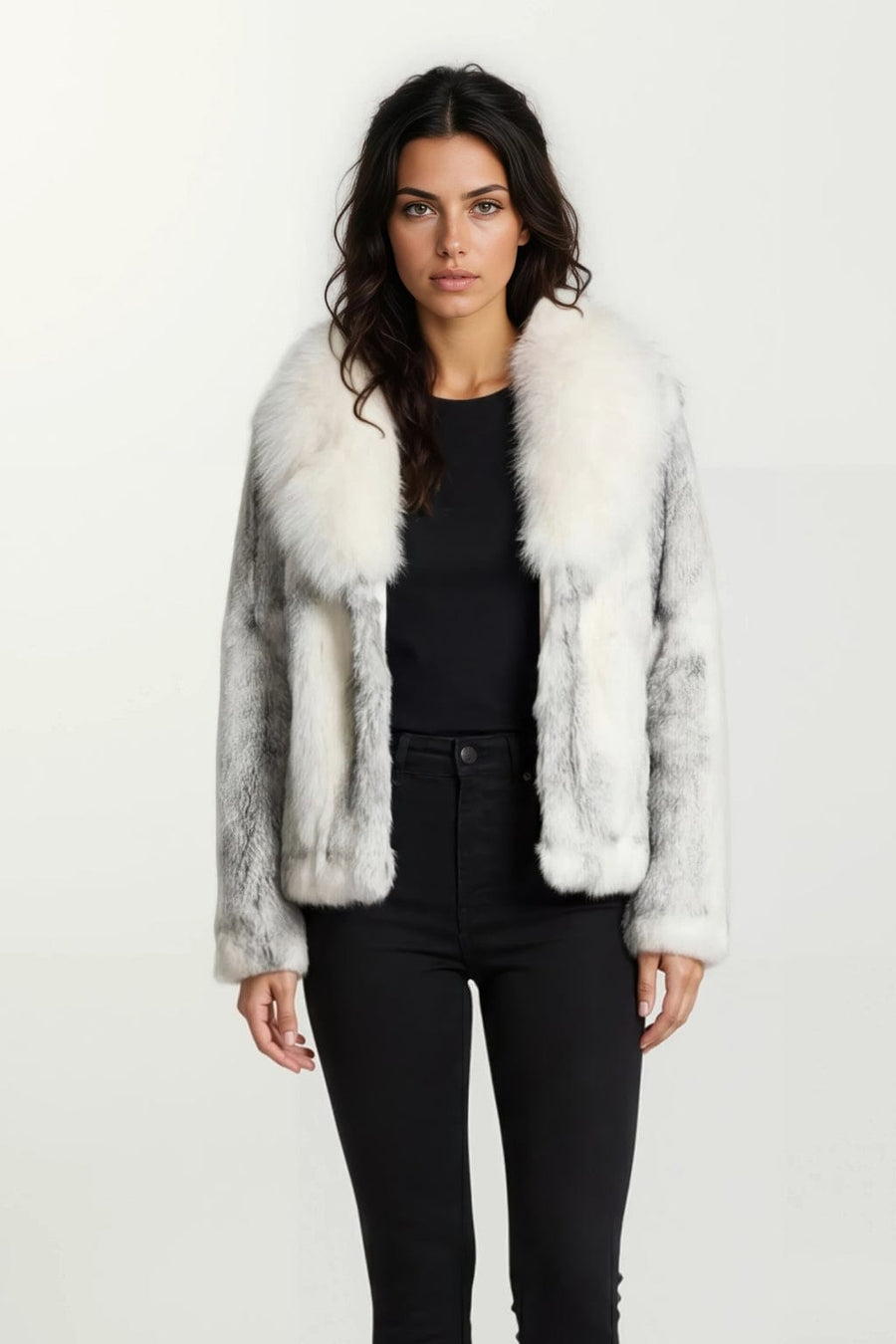 Manteau fourrure femme col épais Héritage fourrure