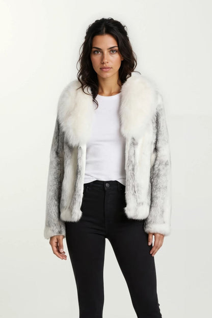 Manteau fourrure femme col épais Héritage fourrure