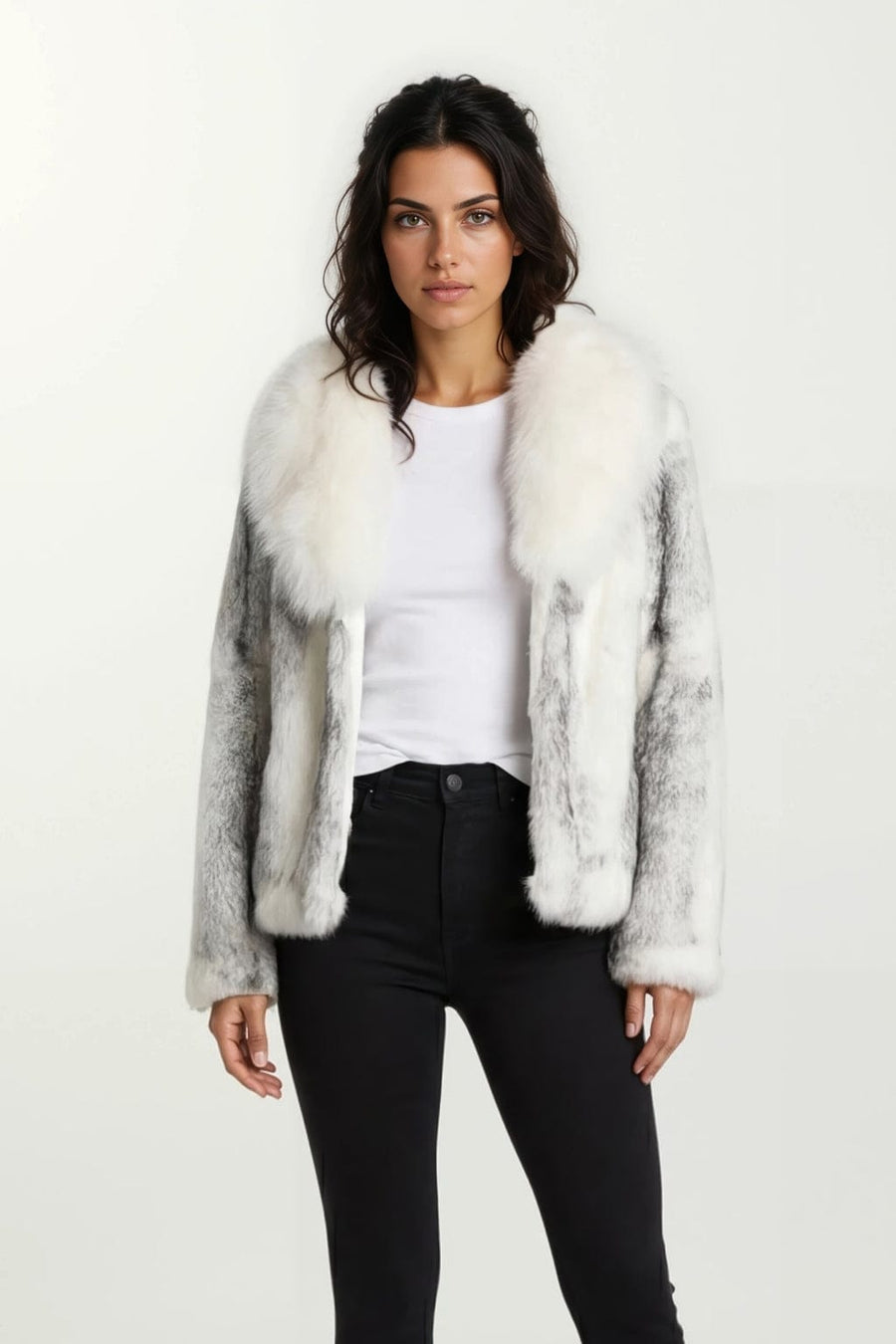 Manteau fourrure femme col épais Héritage fourrure