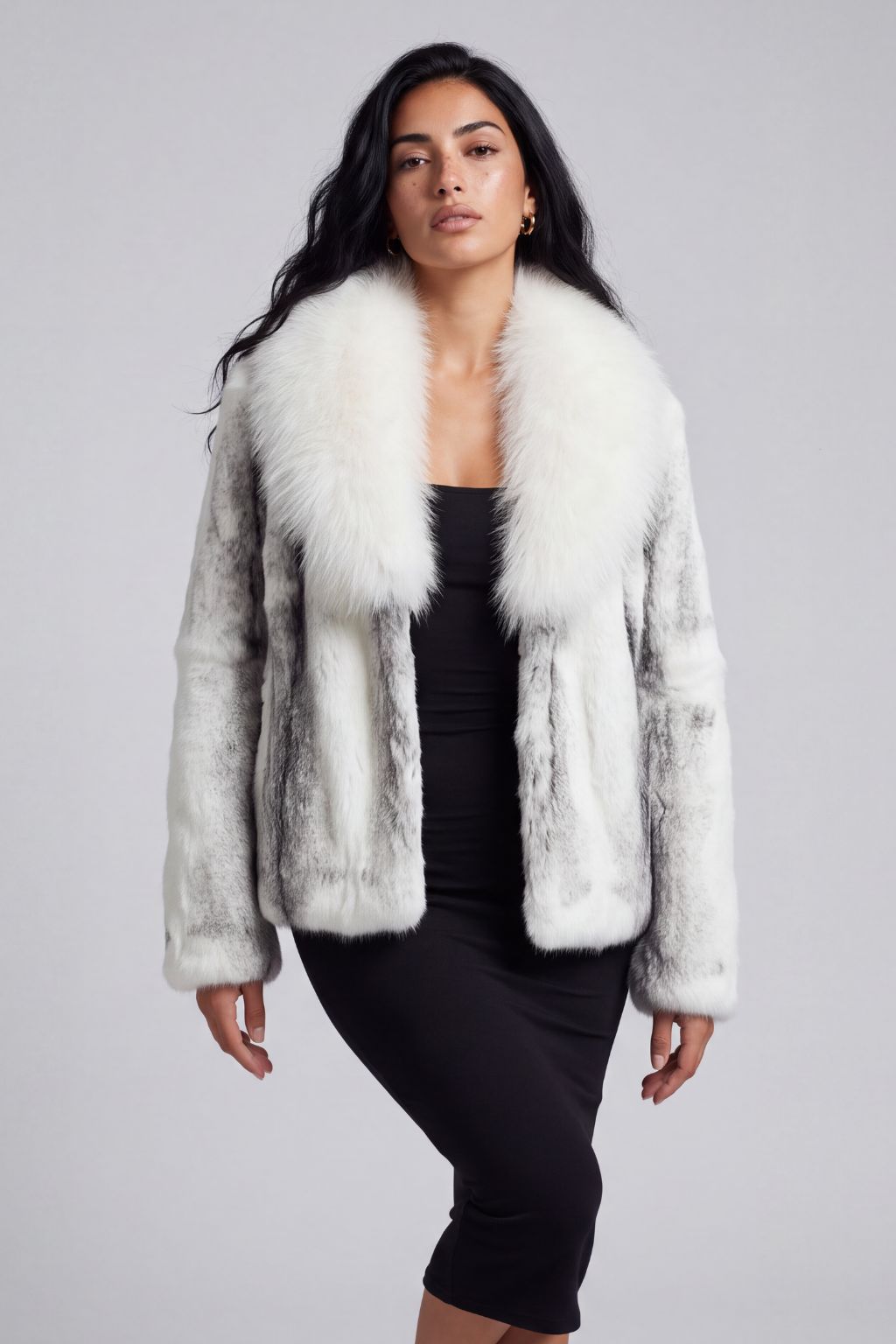 Manteau fourrure femme col épais Héritage fourrure